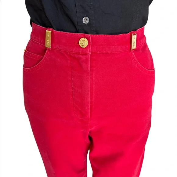 St John sport  bundle jeans in rich raspberry and white sz 2 bundle both for 1 - Picture 2 of 11